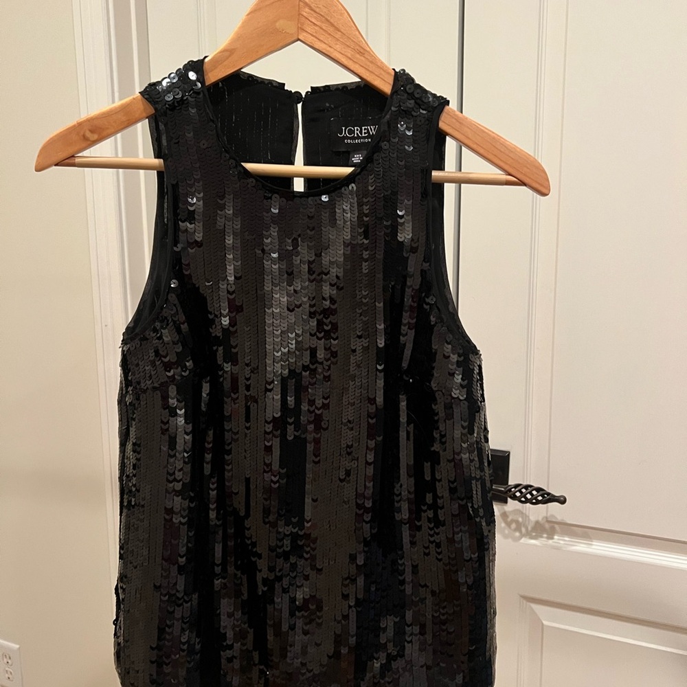 J. Crew Collections Black Sequin Women's Top